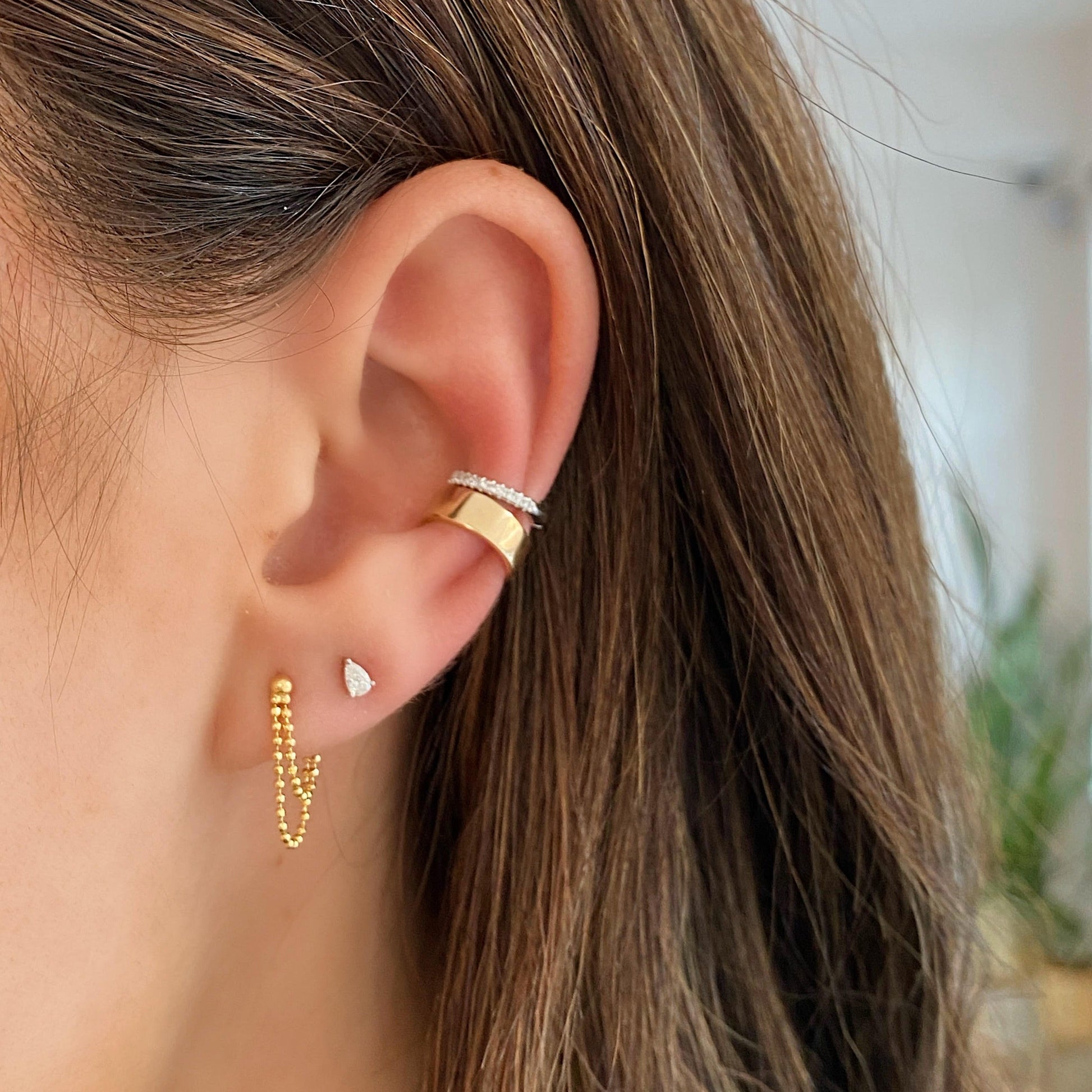 Ring Concierge Earrings 14k Yellow Gold Golden Girl Ear Cuff