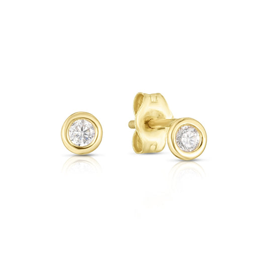 Diamond Bezel-Set Studs - Ring Concierge