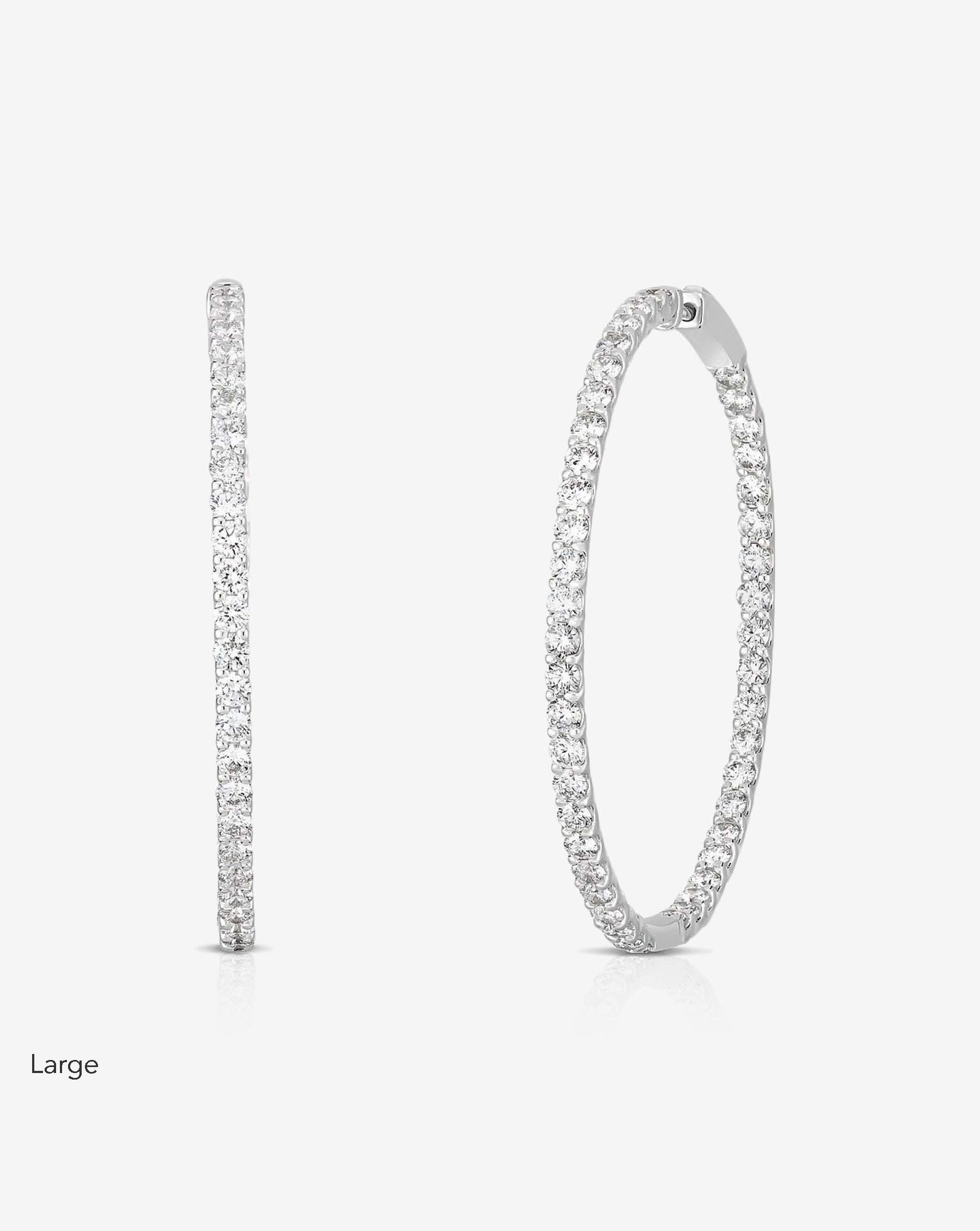 Ring Concierge Earrings Diamond Eternity Hoops