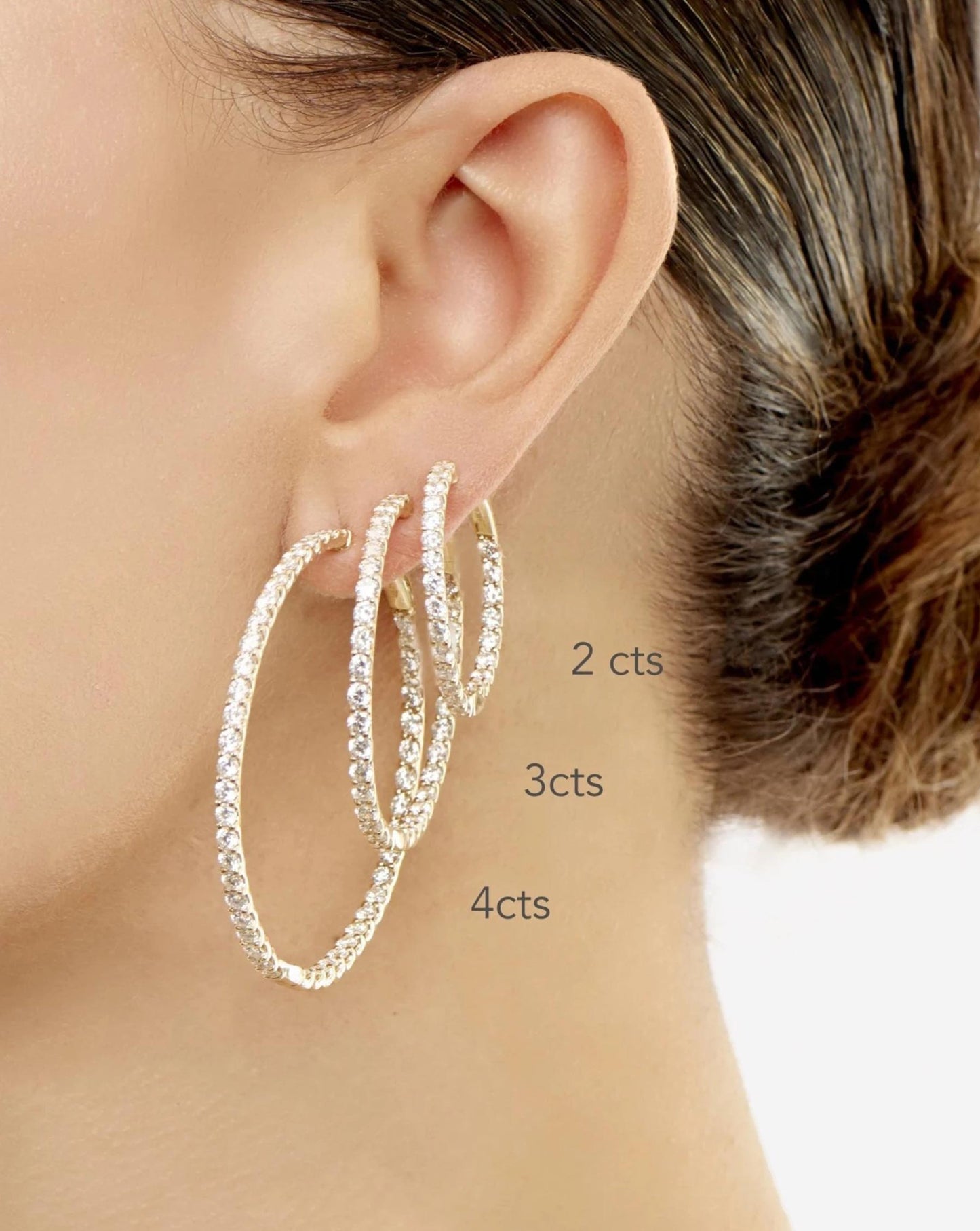 Ring Concierge Earrings Diamond Eternity Hoops