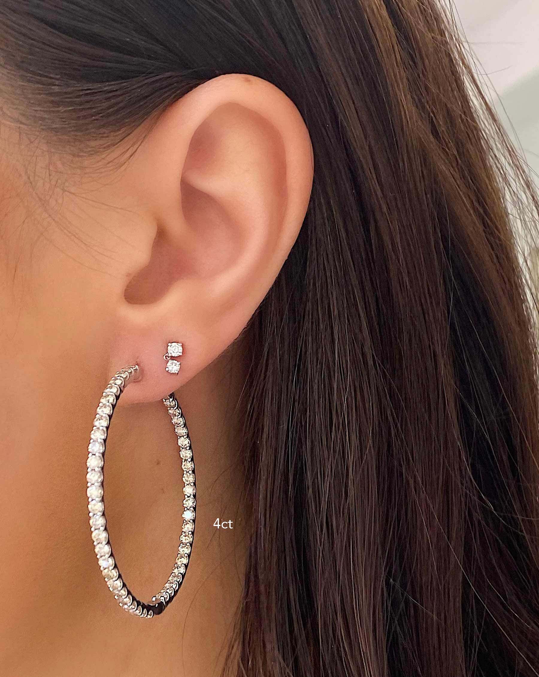 Ring Concierge Earrings Diamond Eternity Hoops