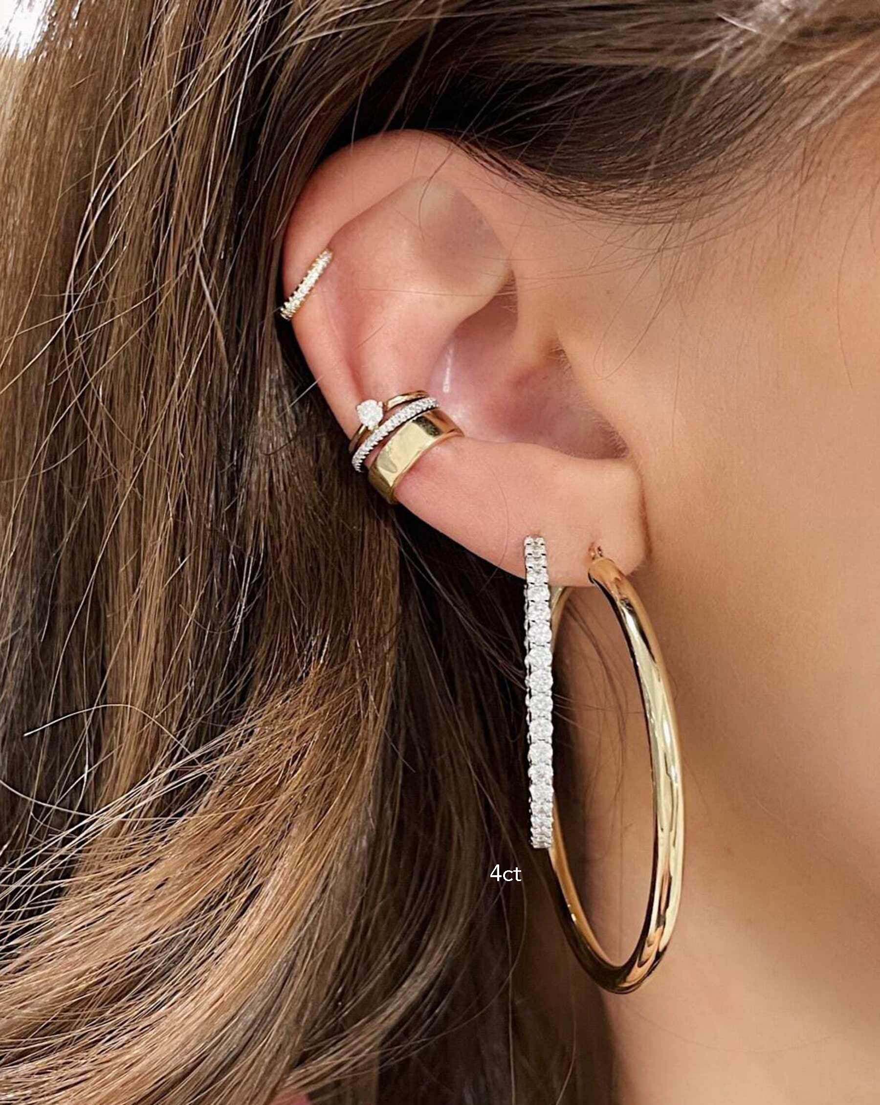 Ring Concierge Earrings Diamond Eternity Hoops