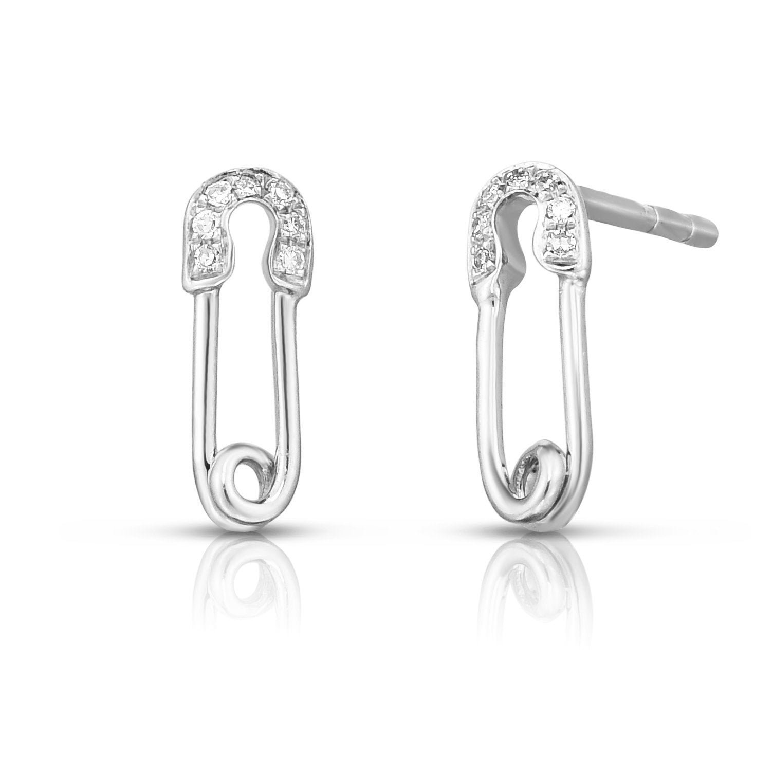 Ring Concierge Earrings Mini Safety Pin Studs