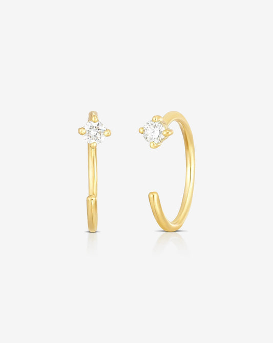Ring Concierge Earrings Pair Diamond Droplet Huggies
