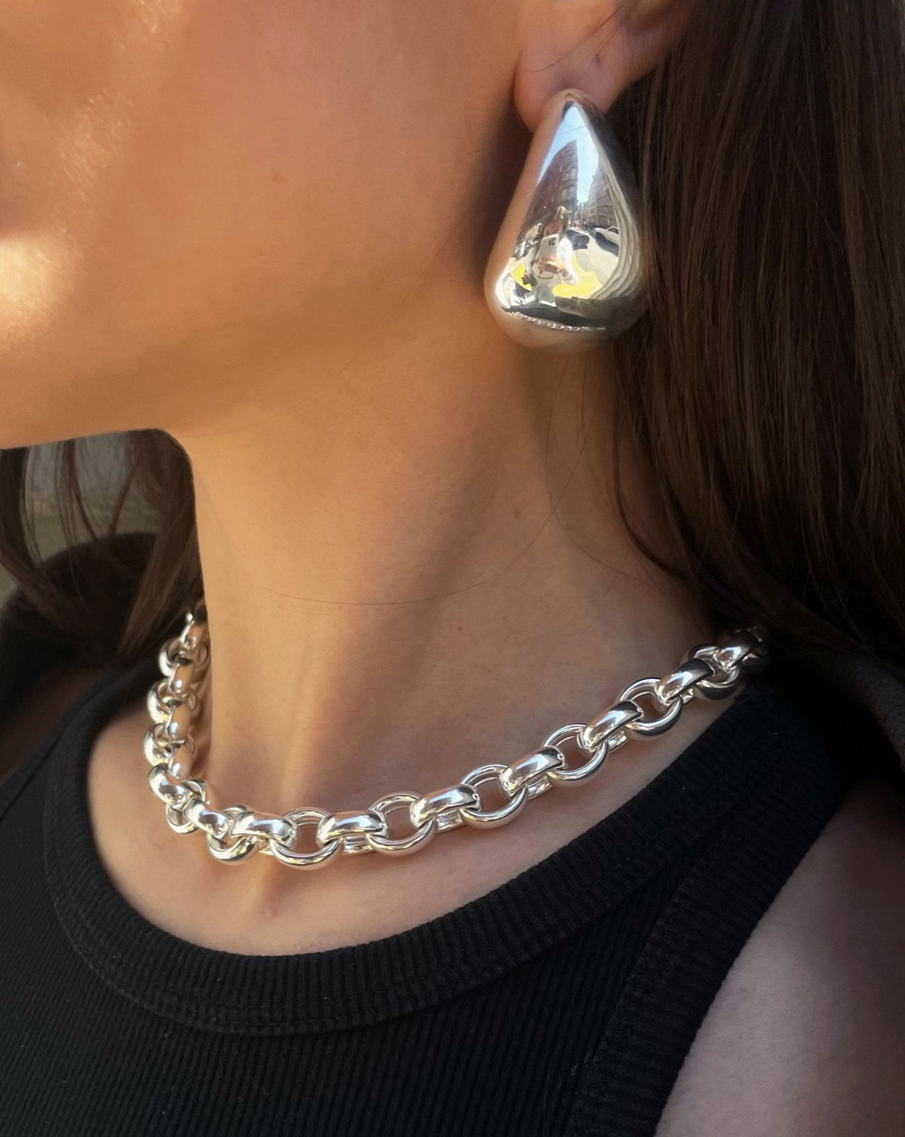 Ring Concierge Earrings Statement Sterling - Jumbo Cloud Earrings