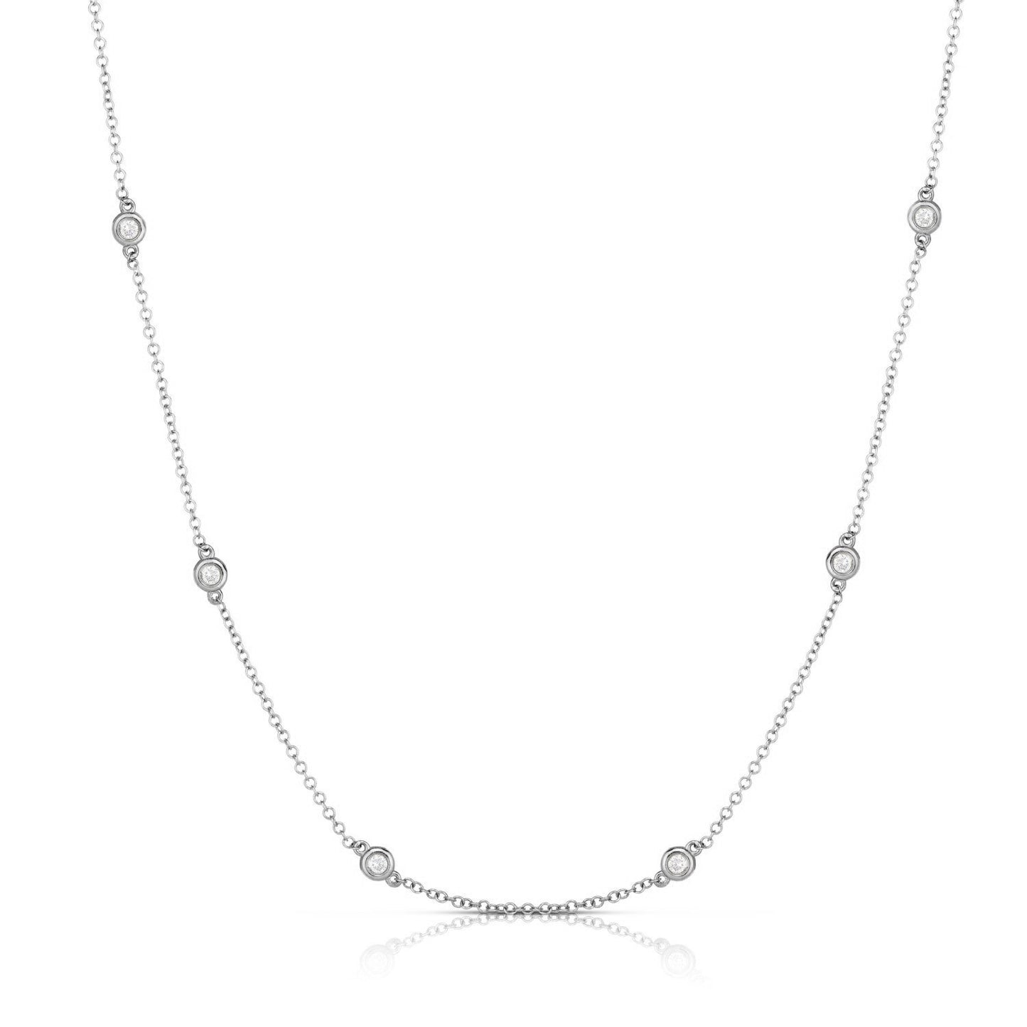 Ring Concierge Necklaces Diamond Bezel Station Necklace