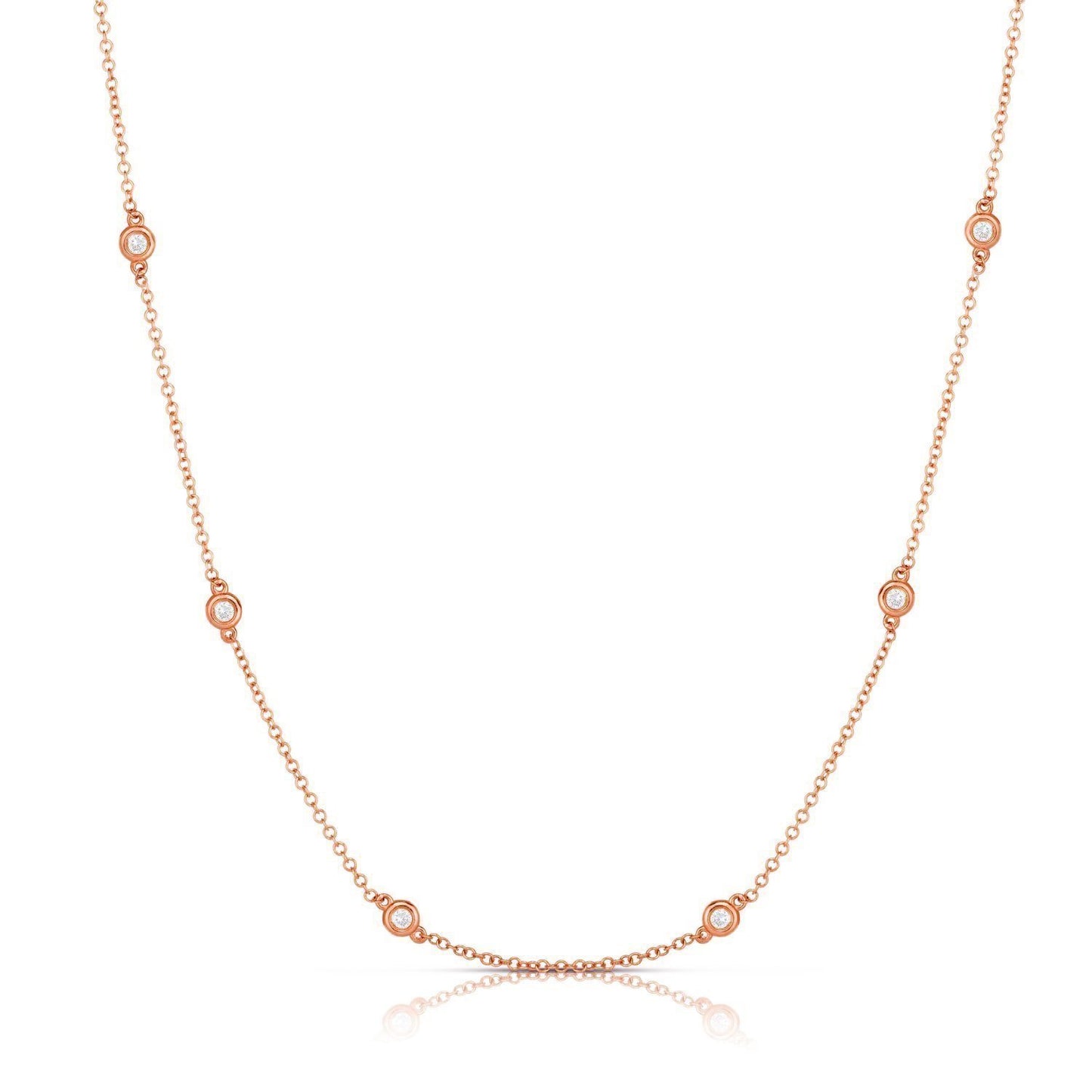 Ring Concierge Necklaces Diamond Bezel Station Necklace