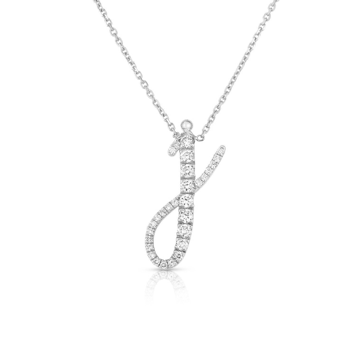 Ring Concierge Necklaces Diamond Initial Script Necklace