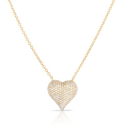 Ring Concierge Necklaces Diamond Puffy Heart Necklace