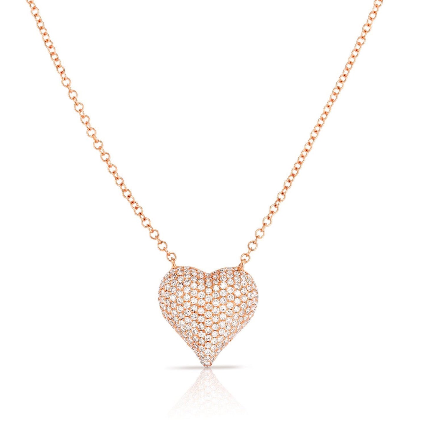 Ring Concierge Necklaces Diamond Puffy Heart Necklace