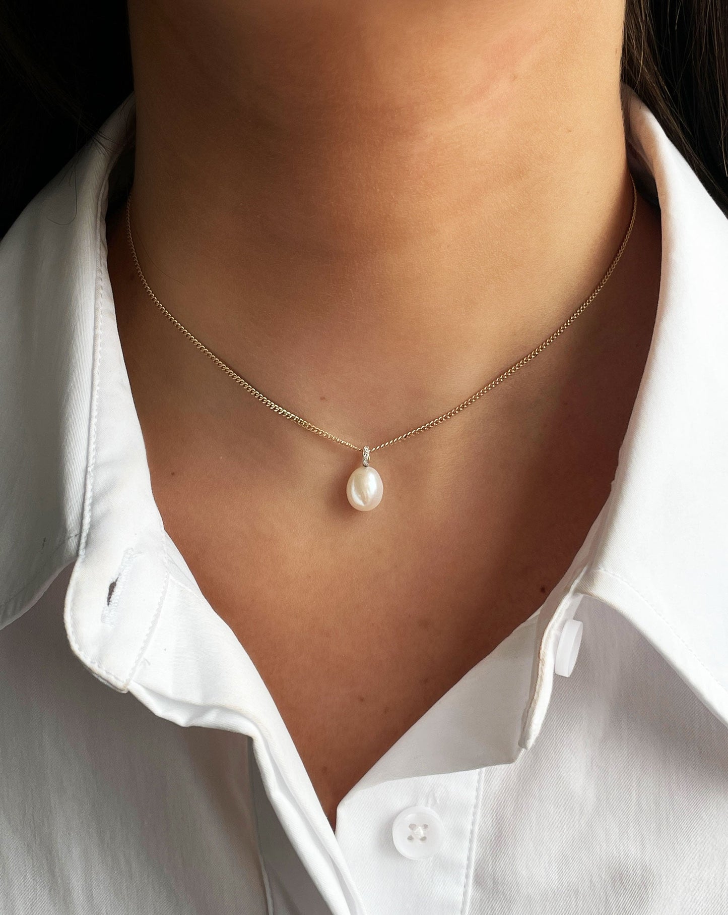 Ring Concierge Necklaces Organic Pearl Choker