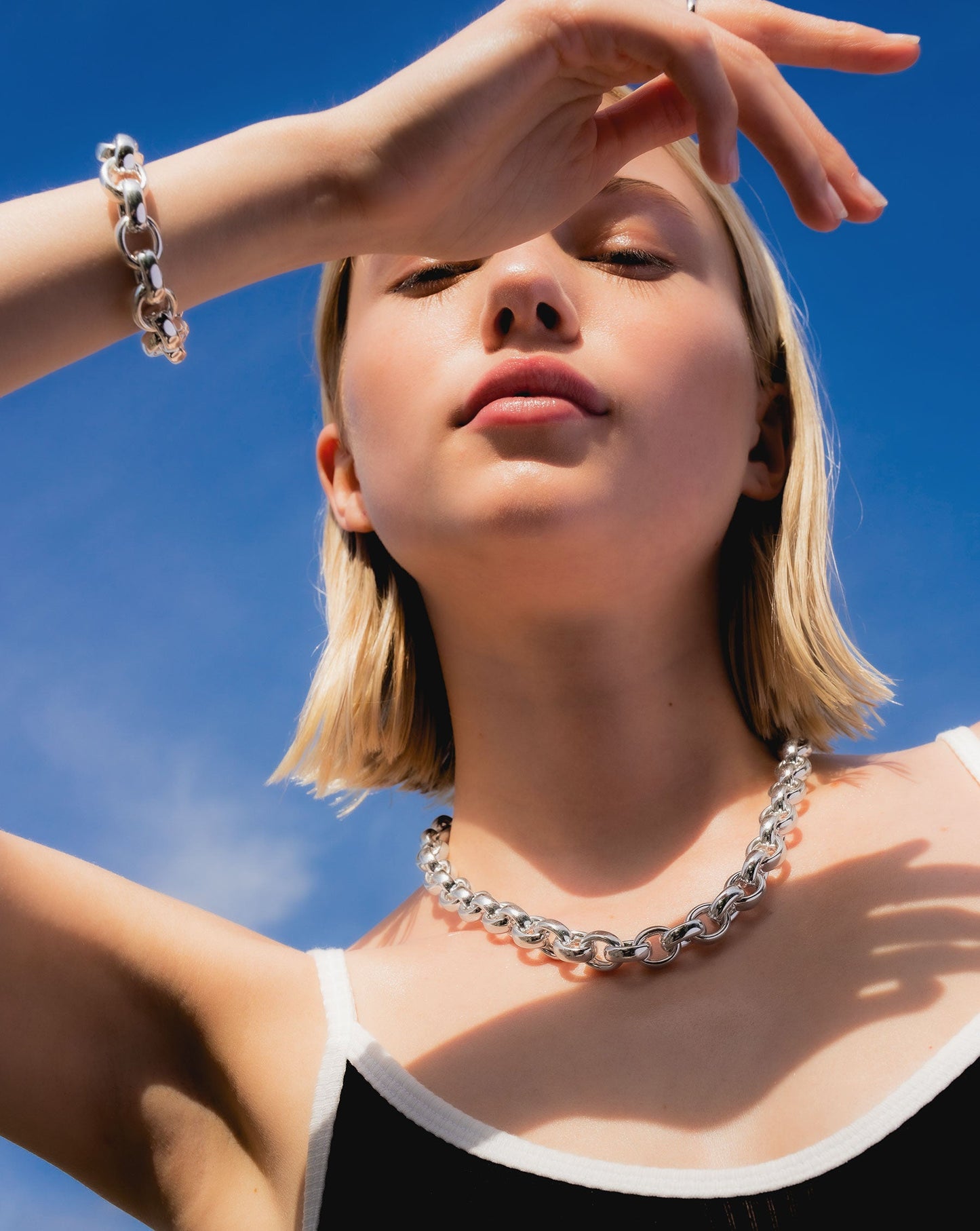 Ring Concierge Necklaces Statement Sterling - Round Link Chain Necklace