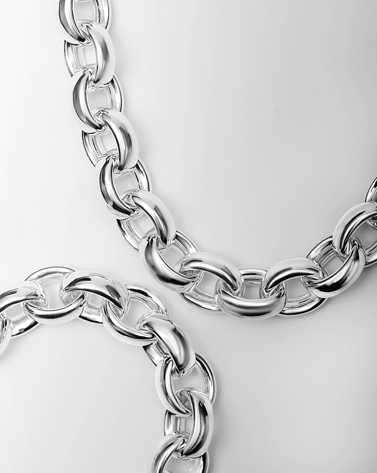 Ring Concierge Necklaces Statement Sterling - Round Link Chain Necklace