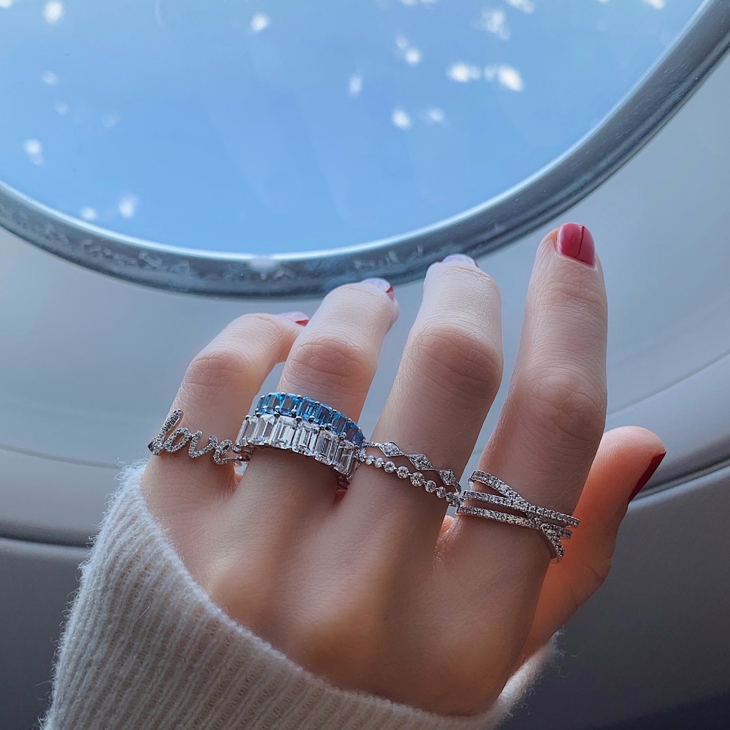 Ring Concierge Rings 14k Rose Gold / 5 Triple Diamond Kite Ring