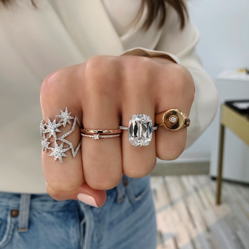 Baguette + Pavé Diamond Ring - Ring Concierge