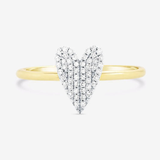 Ring Concierge Rings 14k Yellow Gold / 5 Diamond Heart Ring