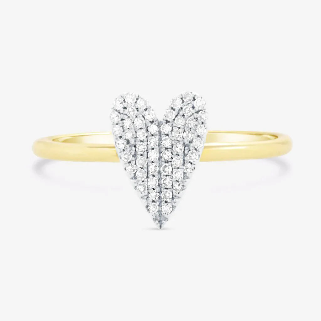 Ring Concierge Rings 14k Yellow Gold / 5 Diamond Heart Ring