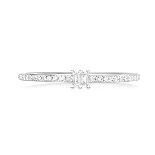 Baguette + Pavé Diamond Ring - Ring Concierge