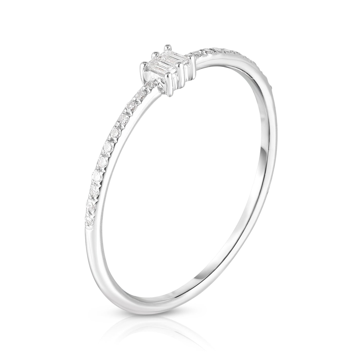 Baguette + Pavé Diamond Ring - Ring Concierge