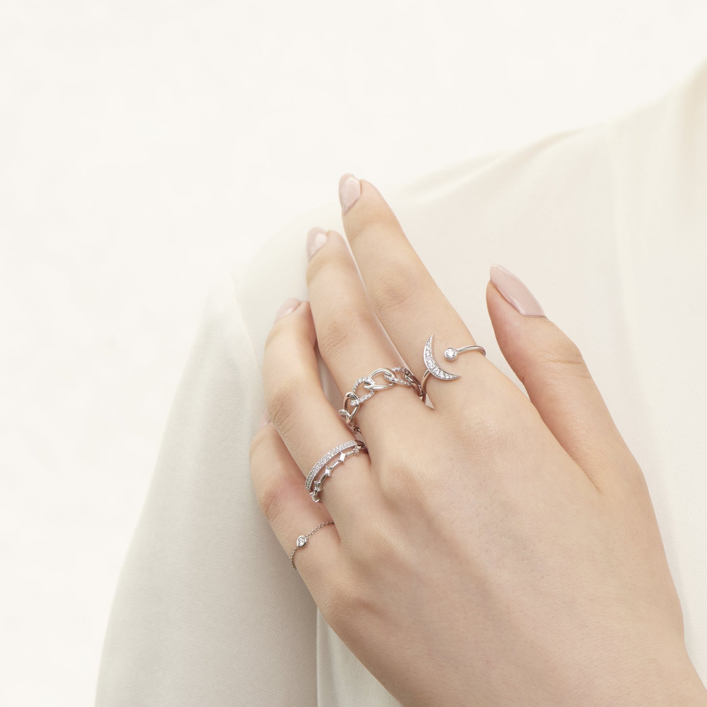 Ring Concierge Rings Diamond Link Chain Ring