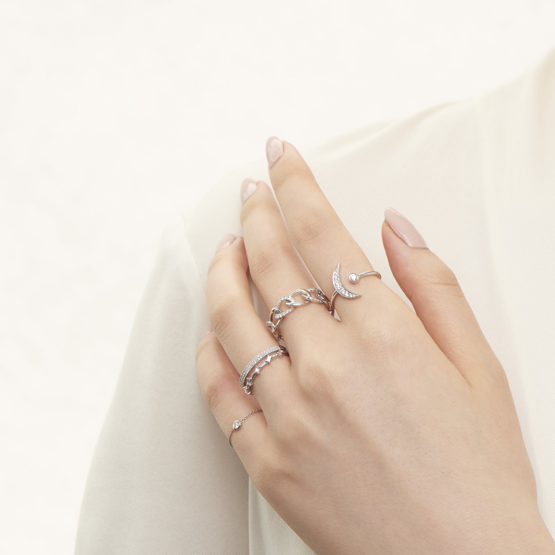 Ring Concierge Rings Diamond Link Chain Ring