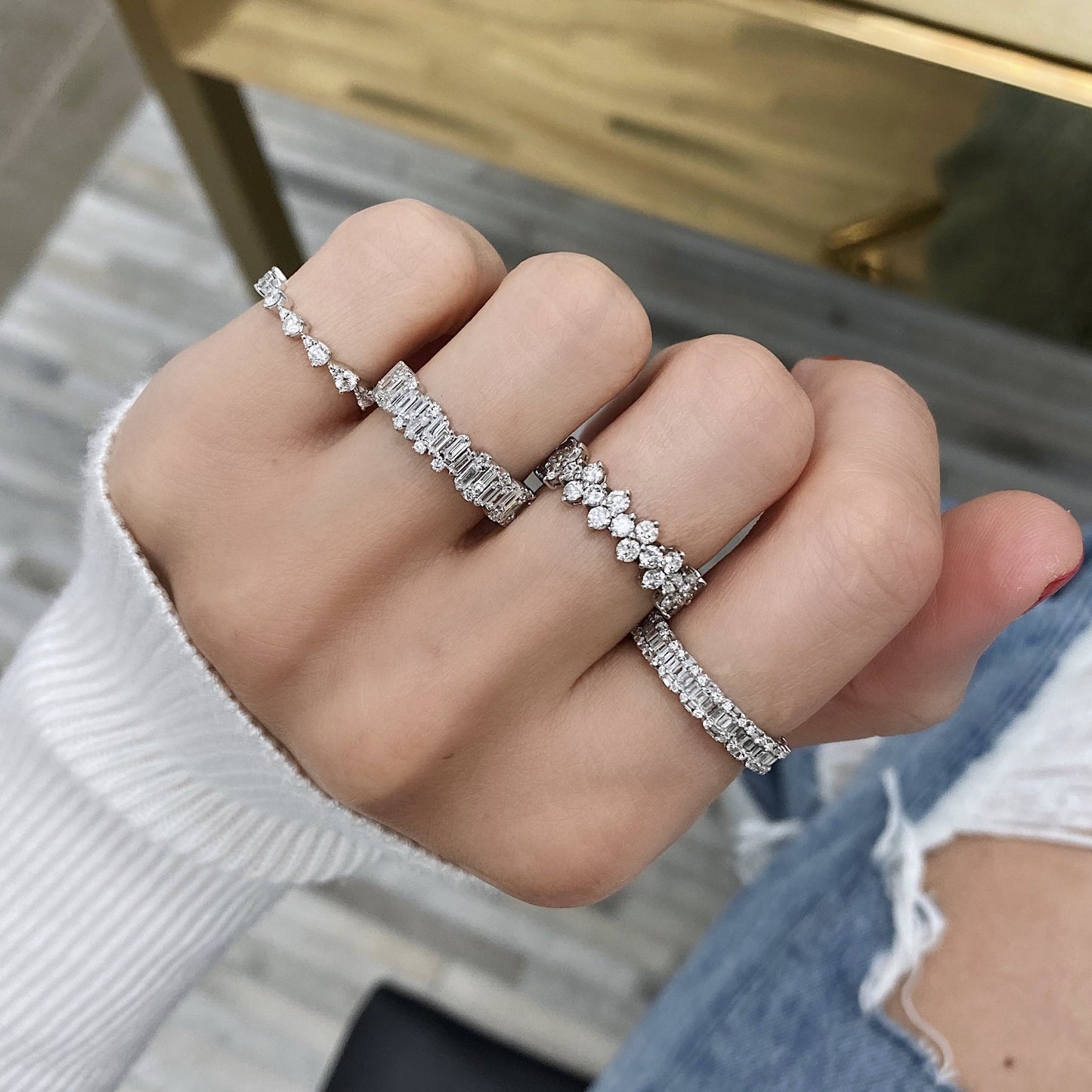 Ring Concierge Rings Round + Baguette Diamond Band