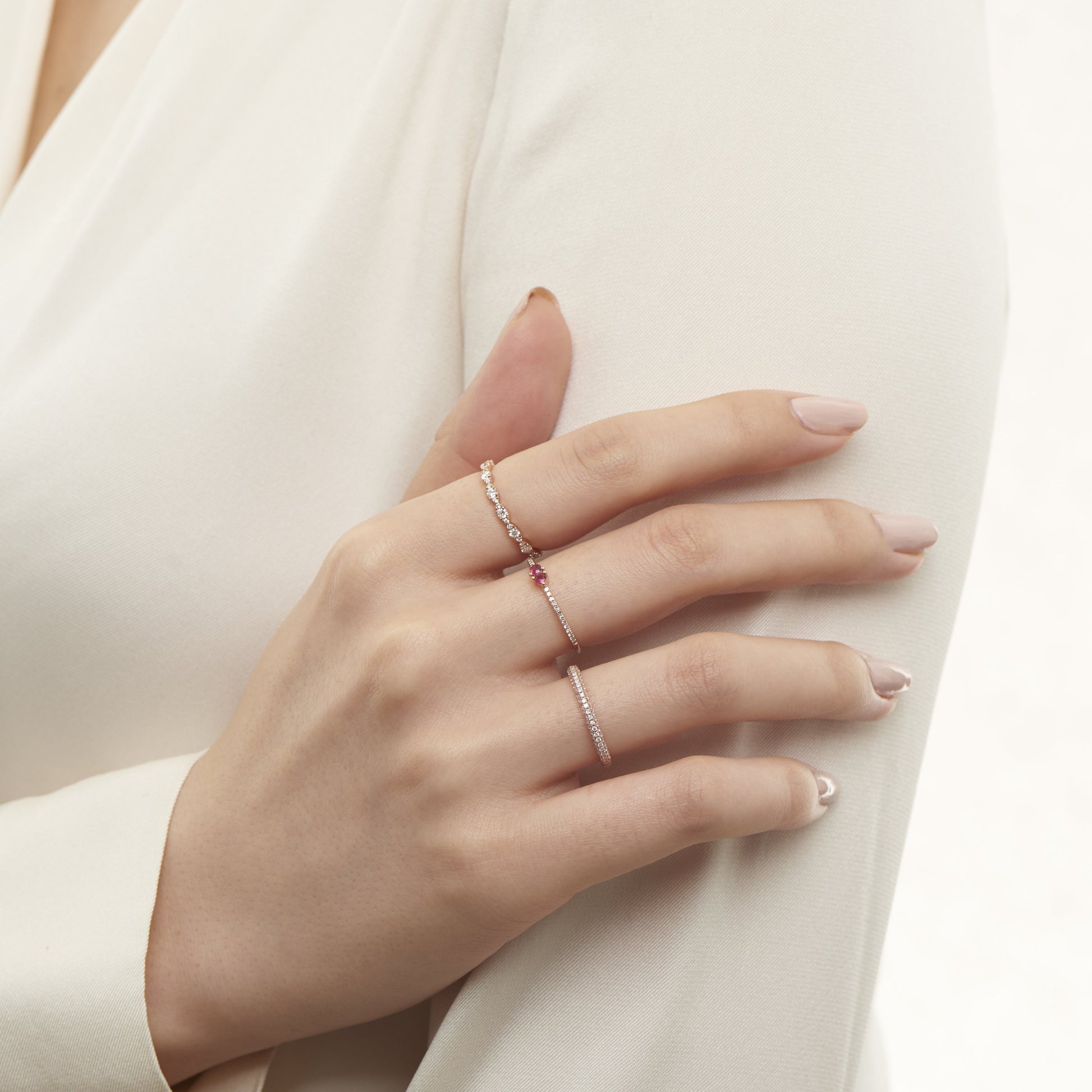 Ring Concierge Rings Ruby + Pavé Diamond Ring