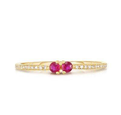 Ring Concierge Rings Ruby + Pavé Diamond Ring