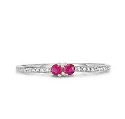 Ring Concierge Rings Ruby + Pavé Diamond Ring