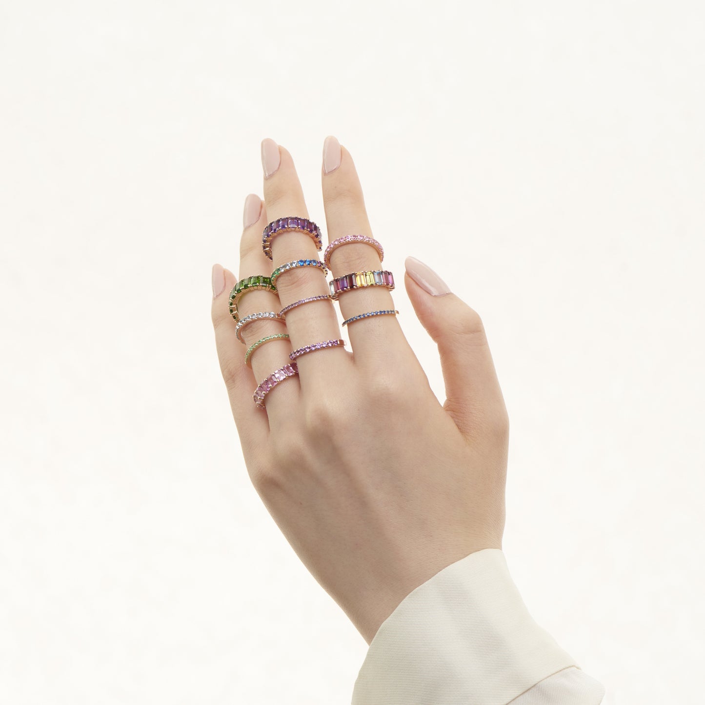 Ring Concierge Rings Stackable Pavé Amethyst Ring