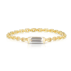 Baguette Diamond Chain Ring by Yi - Ring Concierge