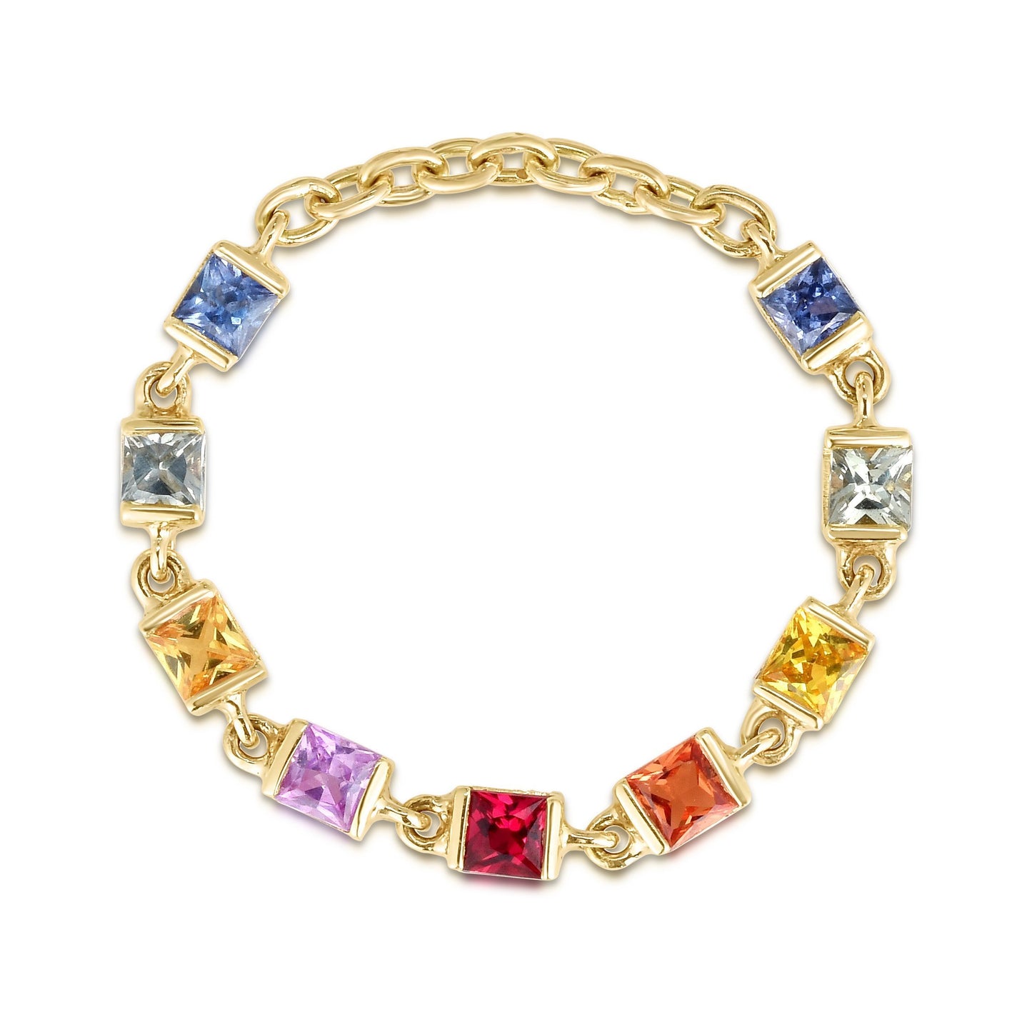 Yi Collection Rings Rainbow Chain Ring
