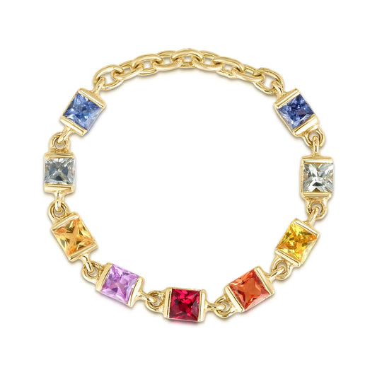 Yi Collection Rings Rainbow Chain Ring
